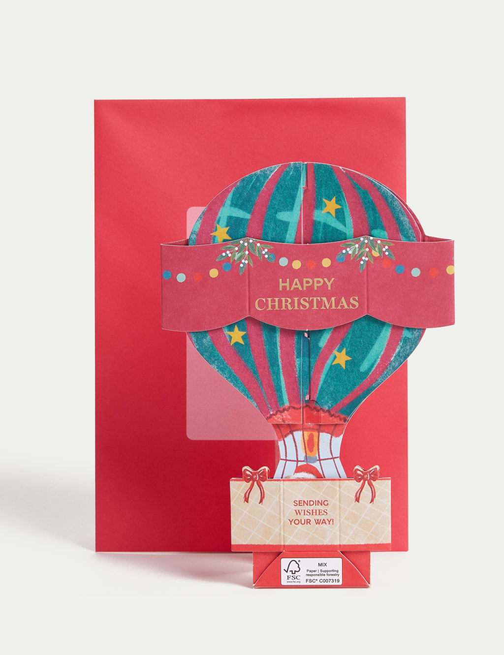 3D Hot Air Balloon Charity Christmas Card 2 of 5