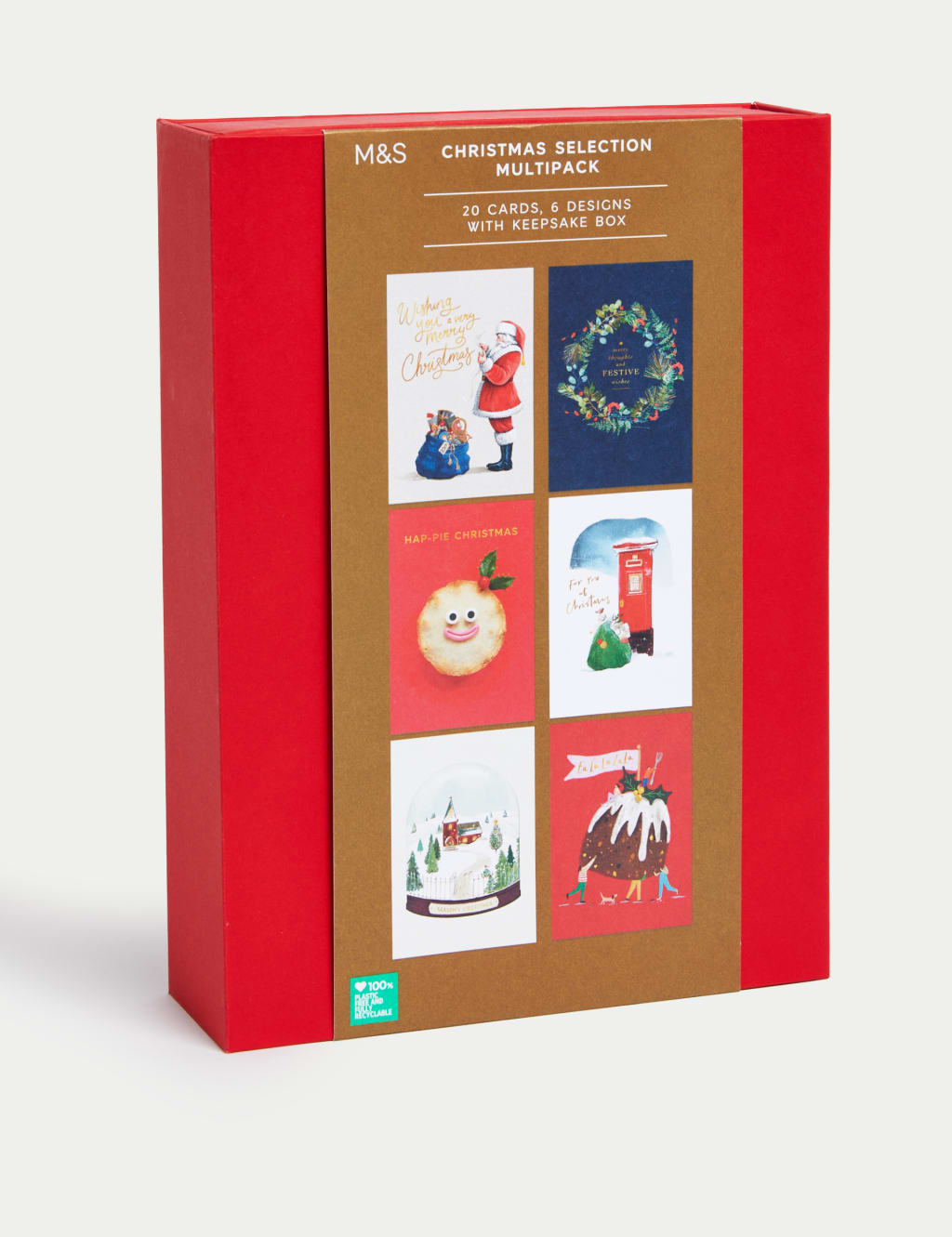 20 Charity Christmas Cards Multipack Keepsake Selection Box M&S