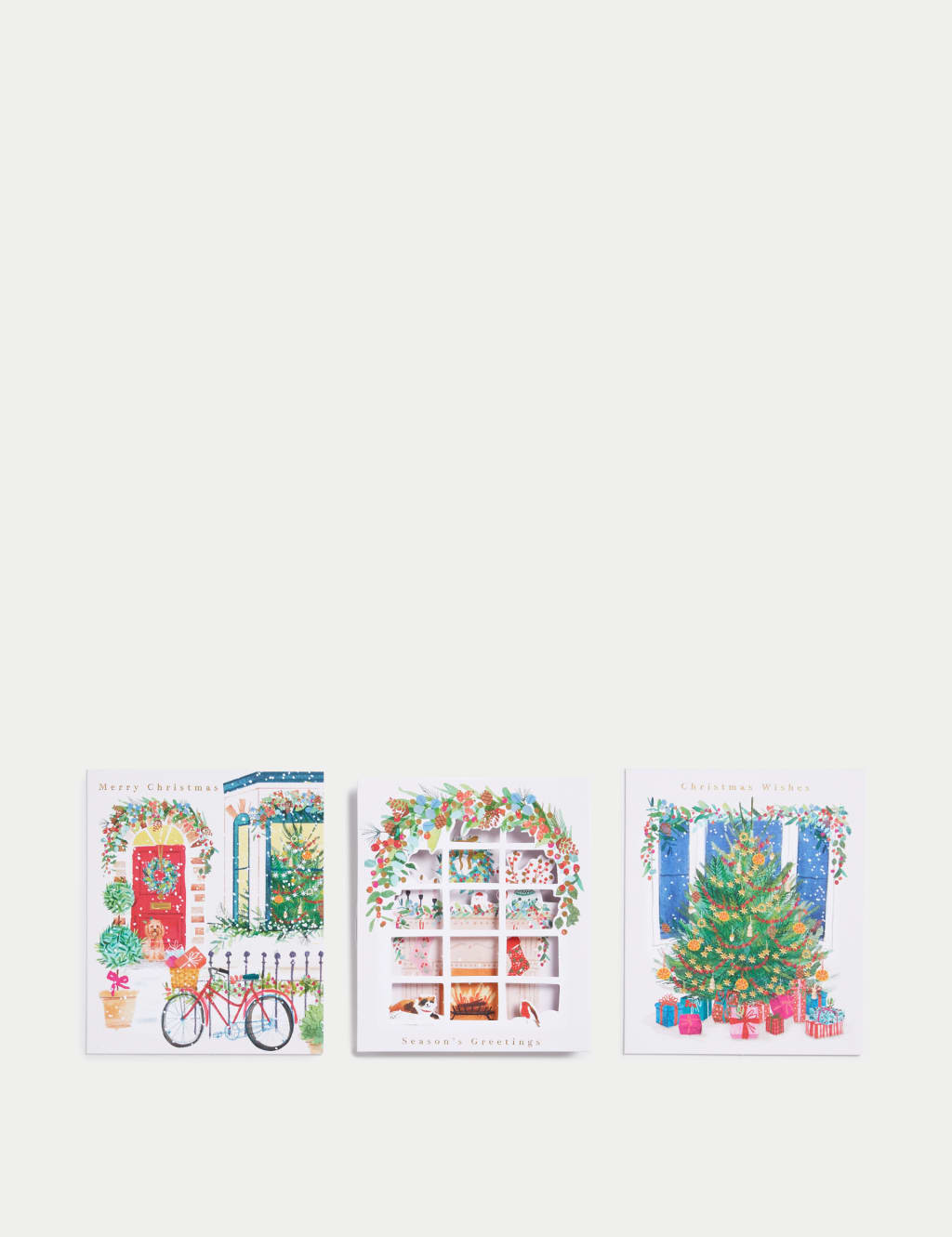 15 Charity Christmas Cards - Festive Homes with 3D Design 2 of 5