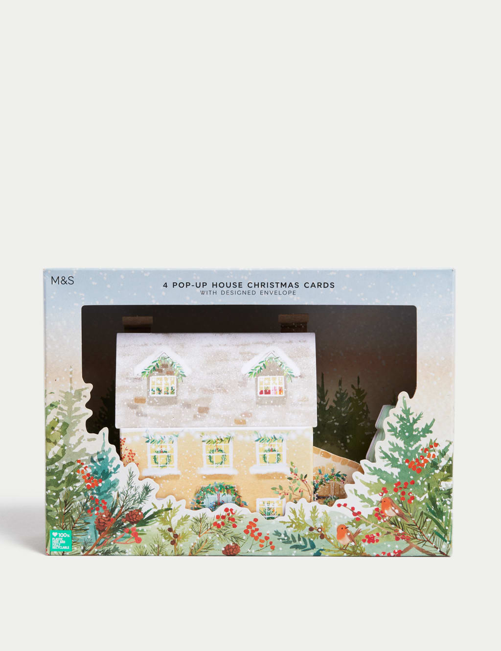 4 Charity Christmas Cards - 3D Pop-up House Design 2 of 3