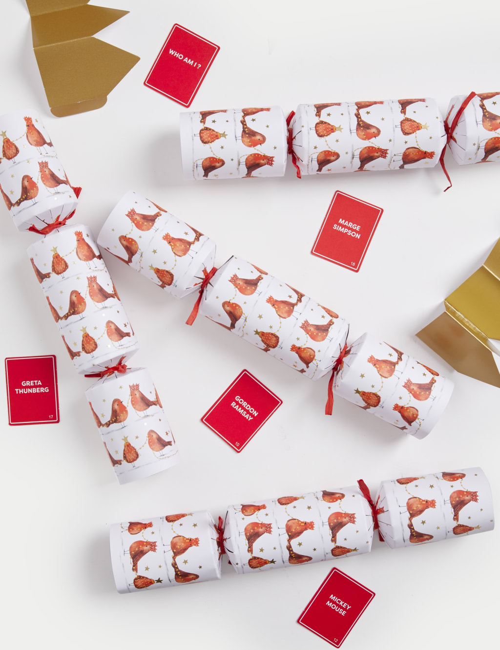 12 'Who Am I?' Guessing Game Christmas Crackers - Robins Design 2 of 4