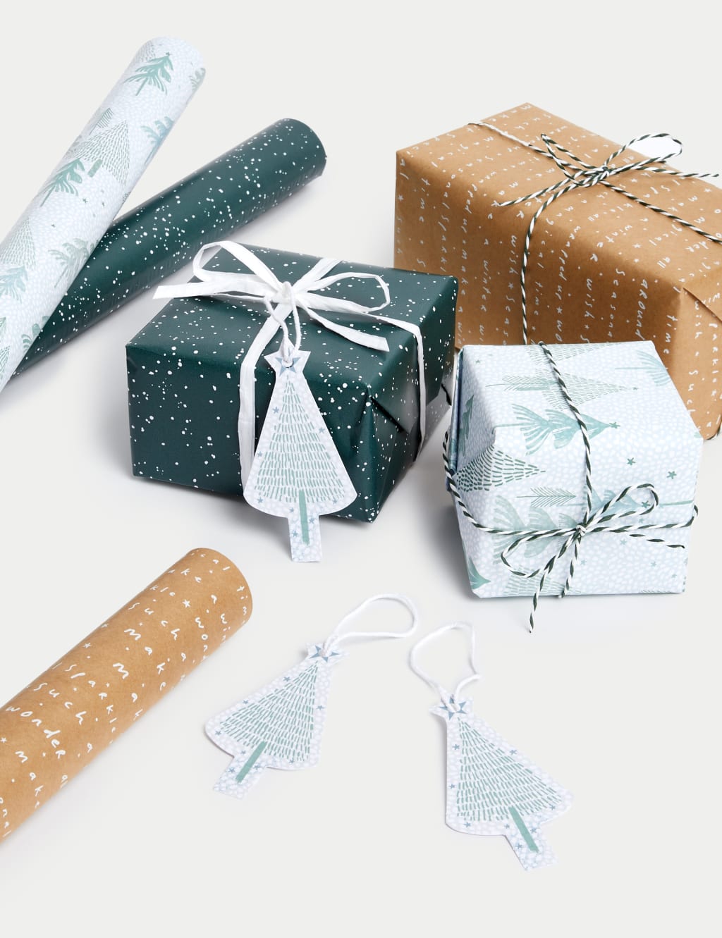 6M Gift Wrap, Ribbon & Paper Raffia - Kraft & Trees Design 2 of 2
