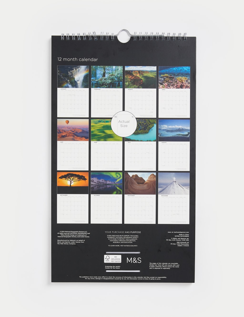 2025 Medium Calendar - National Geographic Natural Planet 3 of 6