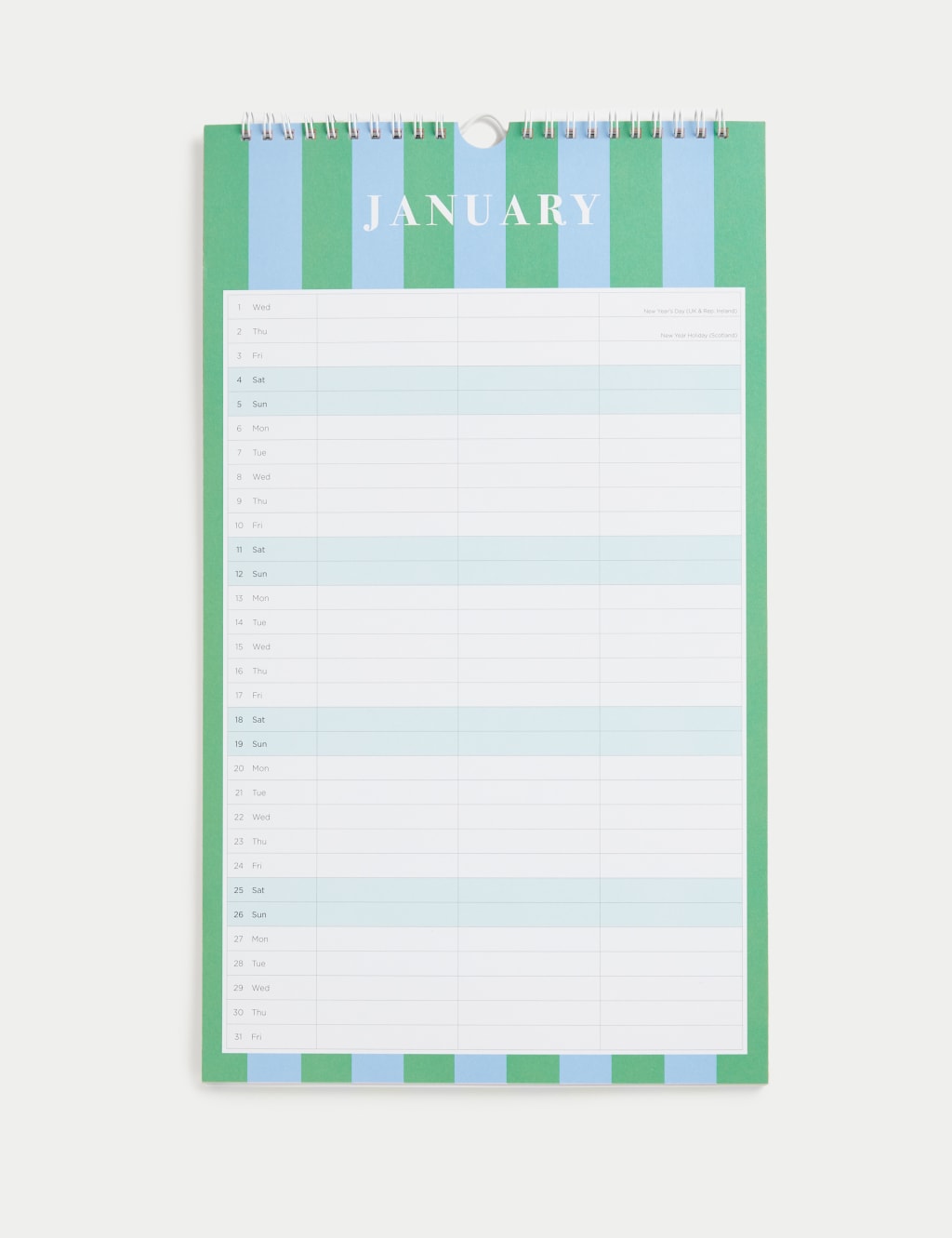 2025 Medium Calendar - Stripes 2 of 6