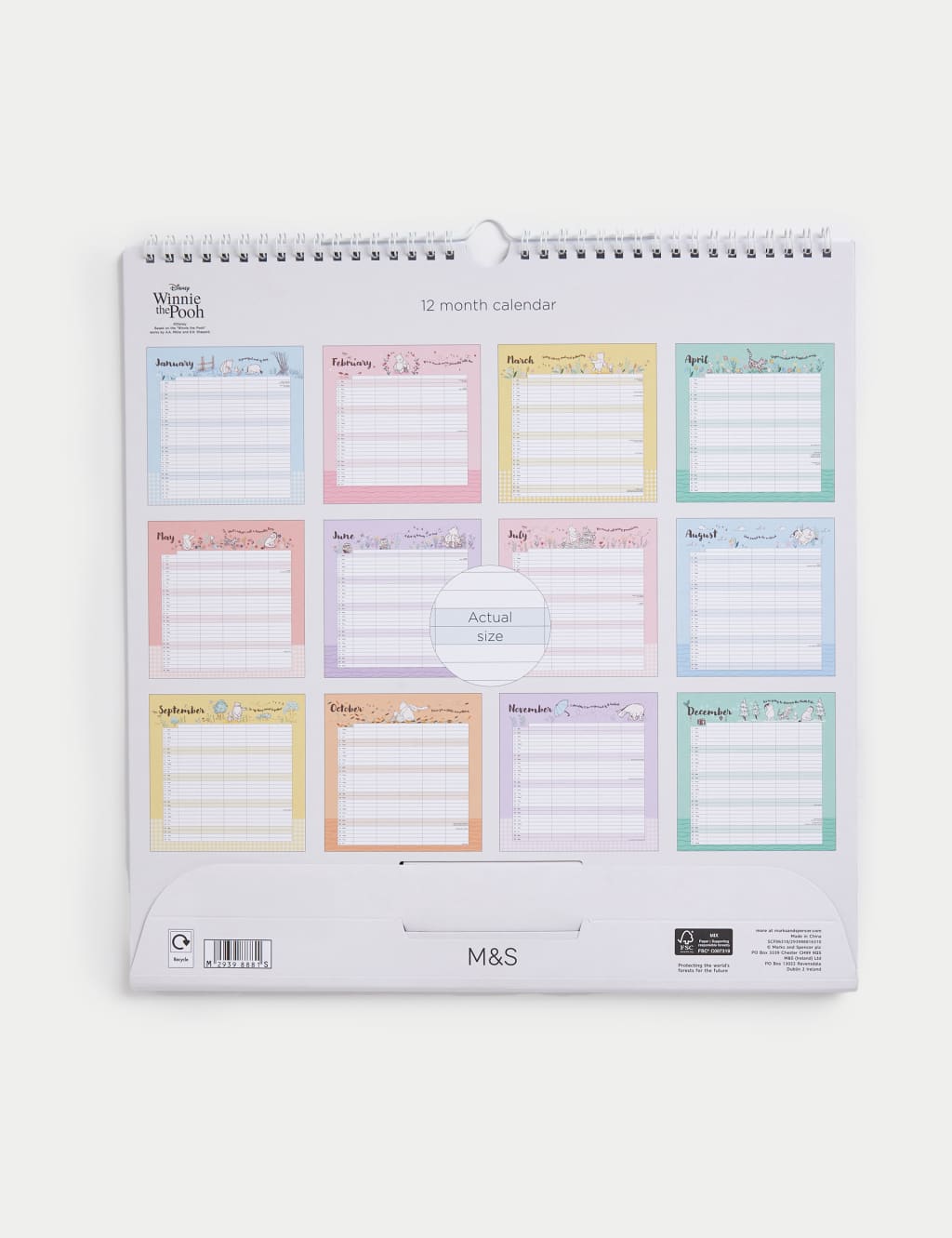 2025 Large Calendar & Family Organiser with Pen - Winnie the Pooh™ 5 of 6