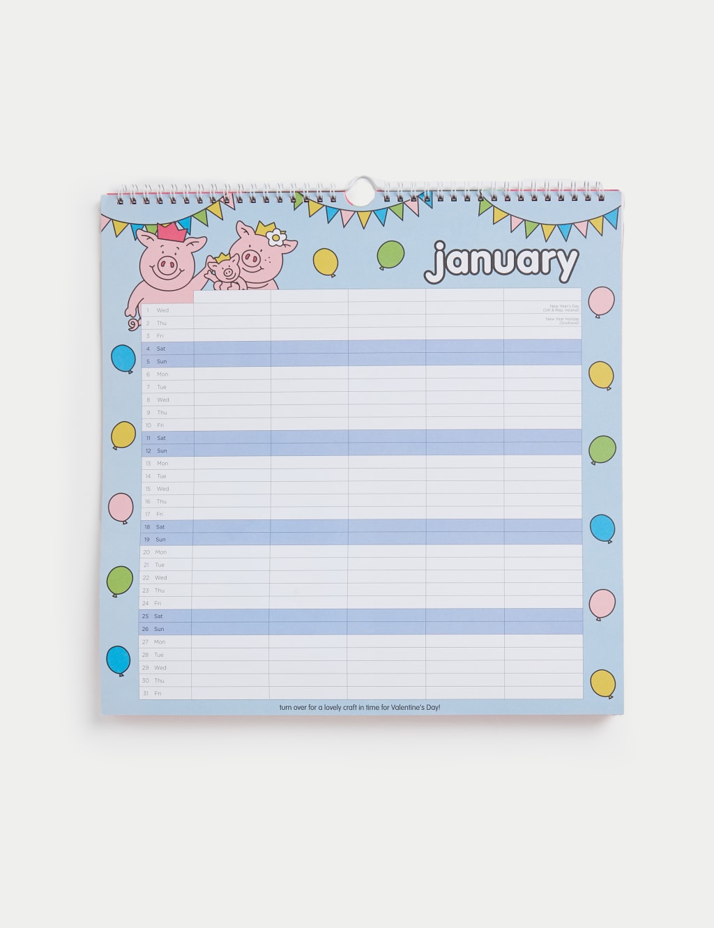 2025 Large Calendar & Family Organiser with Pen - Percy Pig™ 2 of 7
