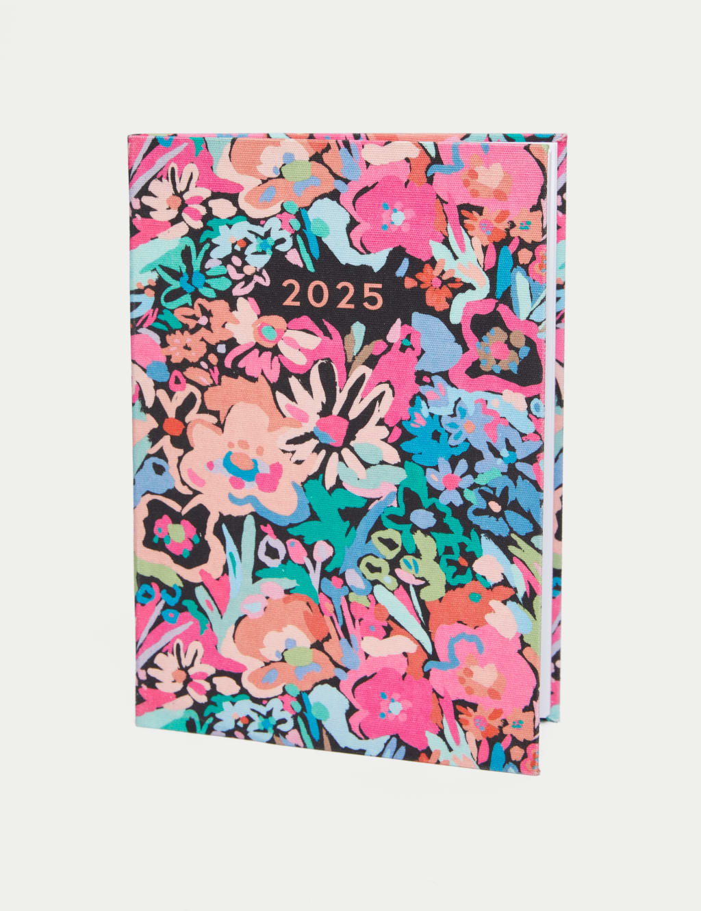 2025 Large A5 Week to View Diary - Vibrant Floral Fabric Cover 2 of 5