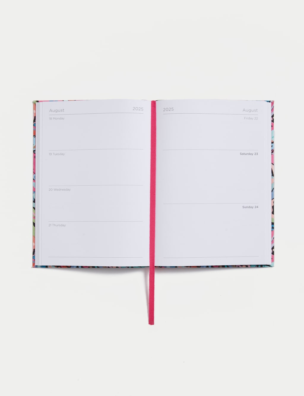 2025 Large A5 Week to View Diary - Vibrant Floral Fabric Cover 3 of 5