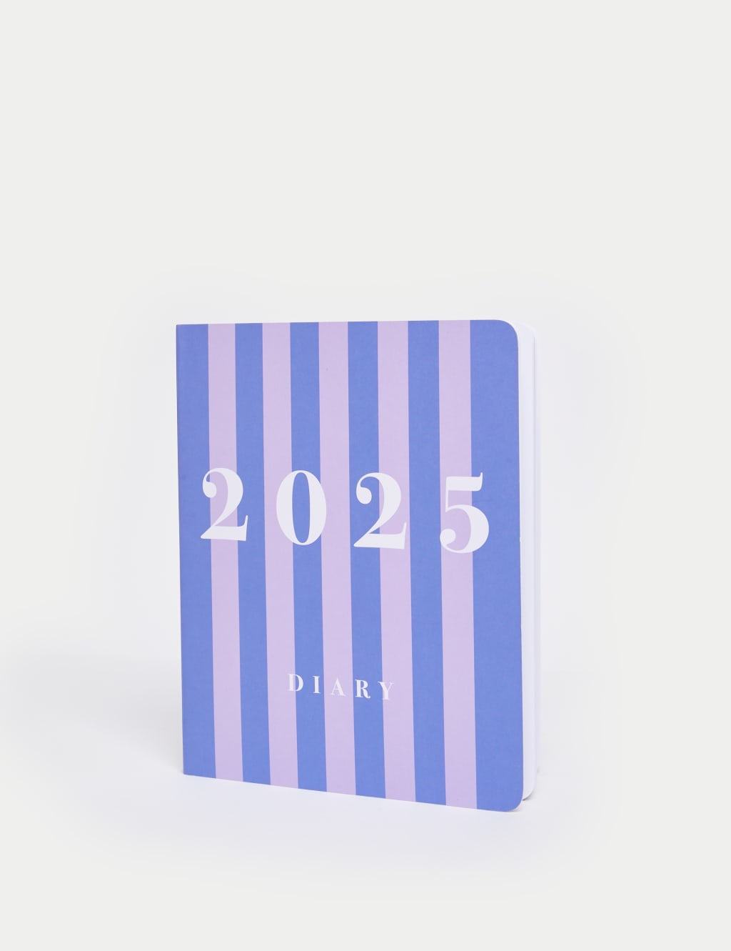 2025 Large B5 Week to View Diary - Blue & Lilac Stripe Design 2 of 5