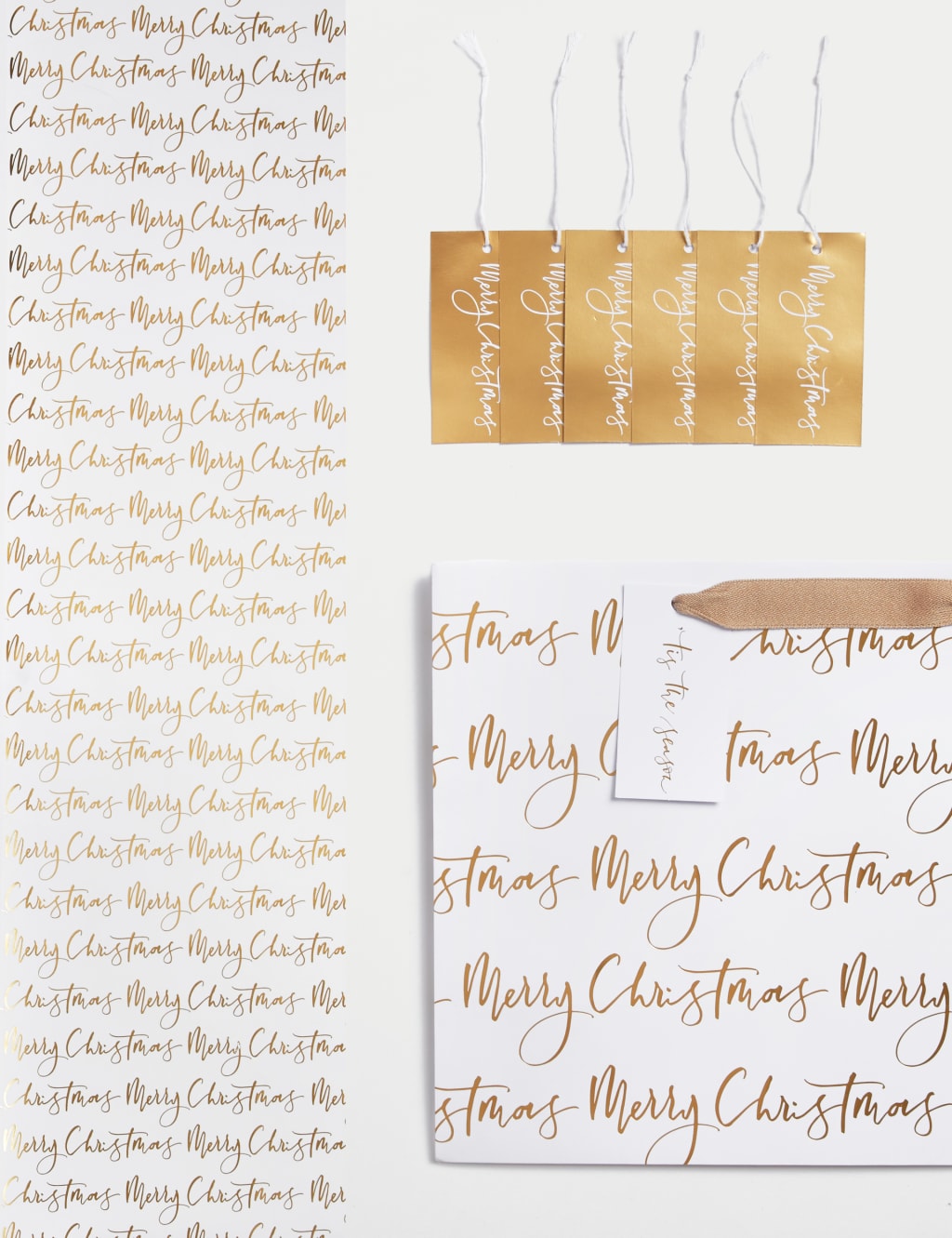 Gold 3M Christmas Gift Wrap with Gift Tags & Large Bag 1 of 2