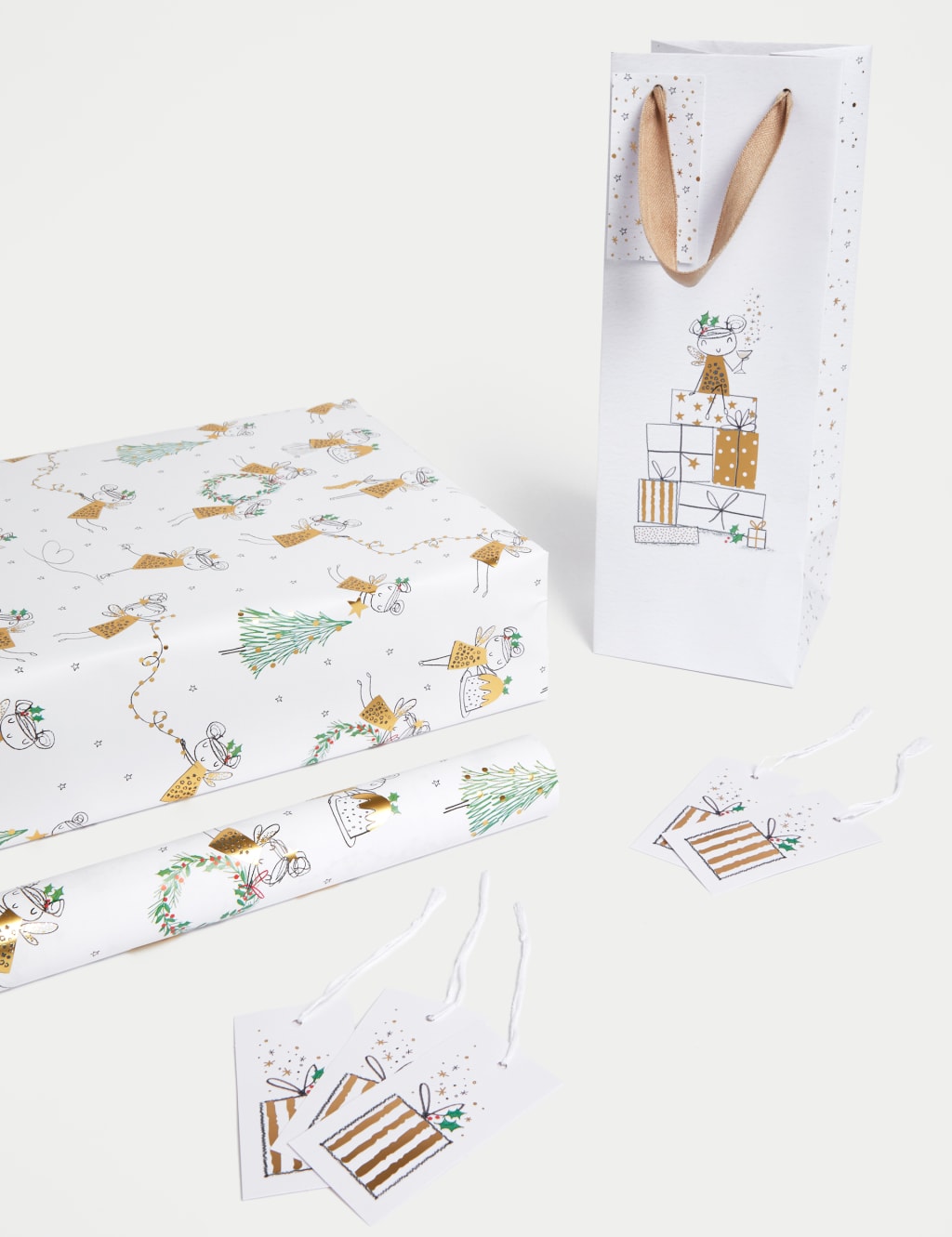 Fairy 3M Christmas Gift Wrap with Gift Tags & Bottle Bag 2 of 2