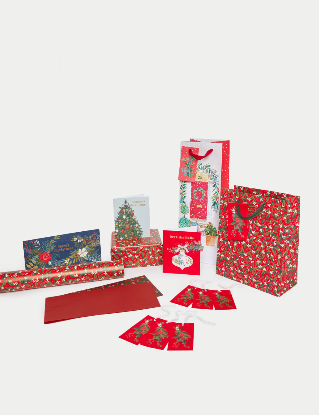 Red 3M Christmas Gift Wrap with Cards, Tags, Bags & Tissue 2 of 5
