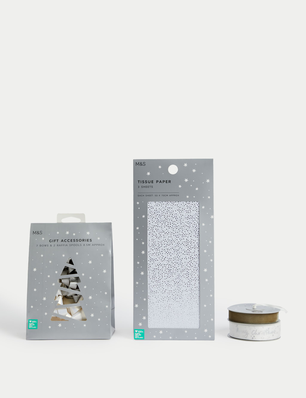 Christmas Gift Accessory Pack - Silver & White Designs 1 of 2