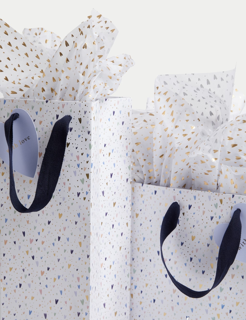 Tiny Hearts Gift Wrap Set With Wedding Card, Gift Bags & Tissue 2 of 4