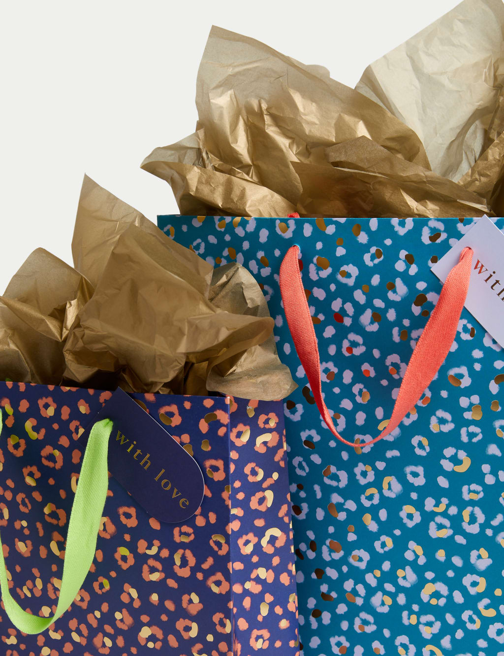 Leopard Print Gift Wrap Set With Birthday Card, Gift Bags & Tissue 2 of 4