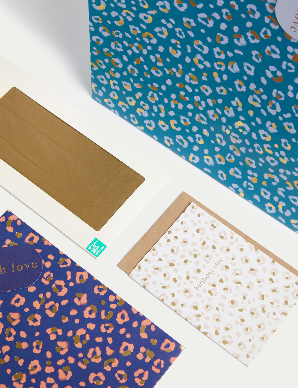 Leopard Print Gift Wrap Set With Birthday Card, Gift Bags & Tissue 3 of 4