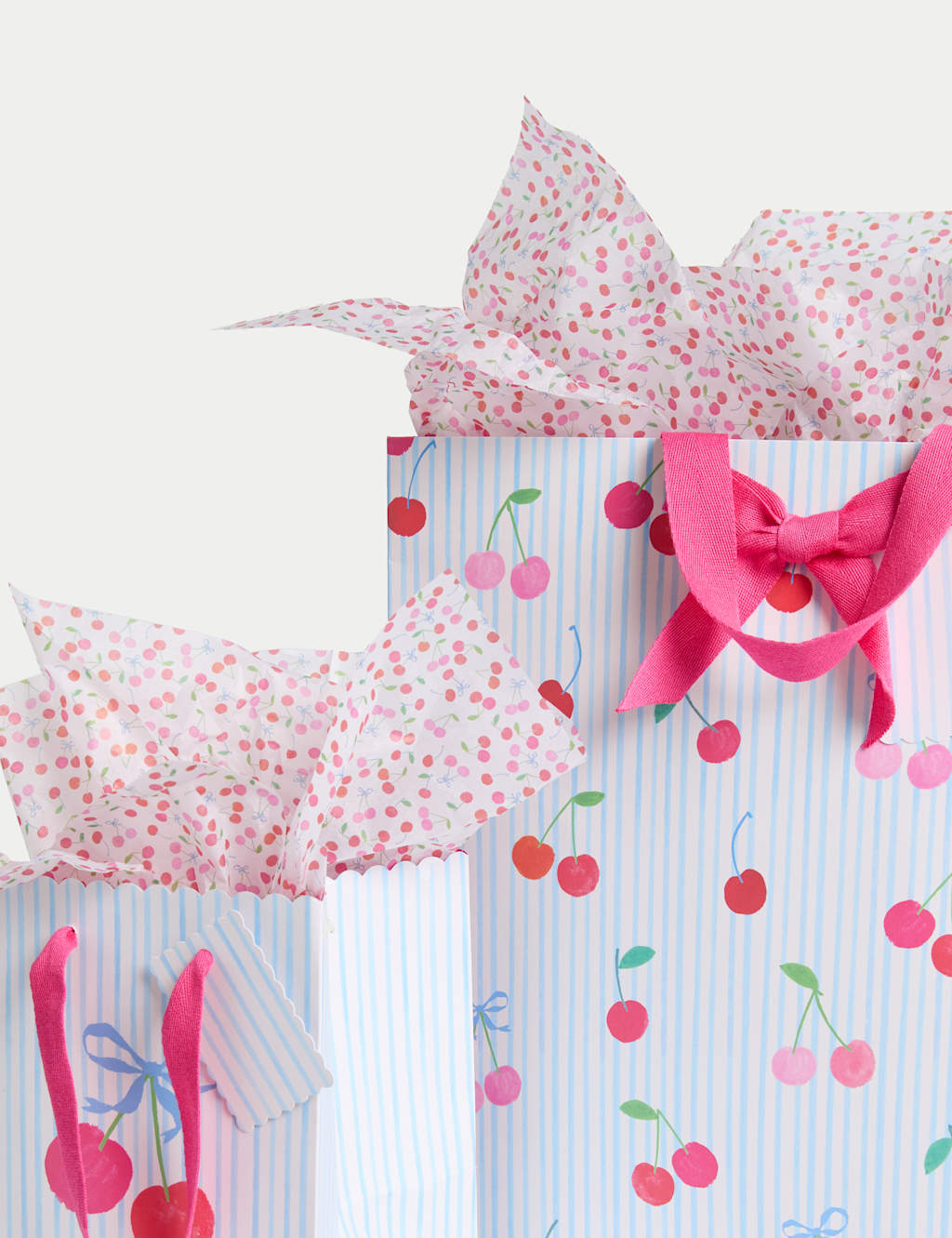 Cherry Gift Wrap Set with Mother's Day Card, Bags & Tissue 2 of 4