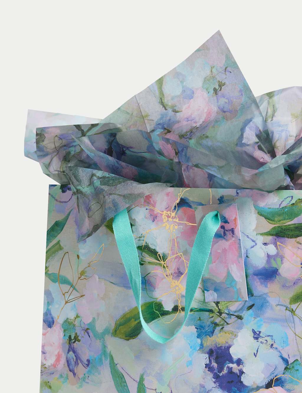 Floral Gift Wrap Set with Mother's Day Card, Bag & Tissue 2 of 4