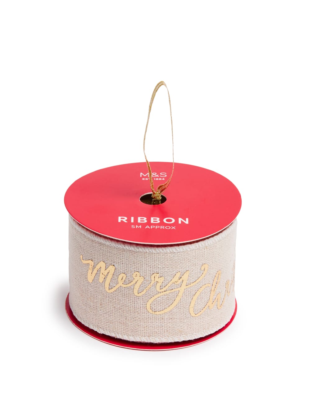 Luxury Linen Christmas Ribbon - 5m Length 1 of 2