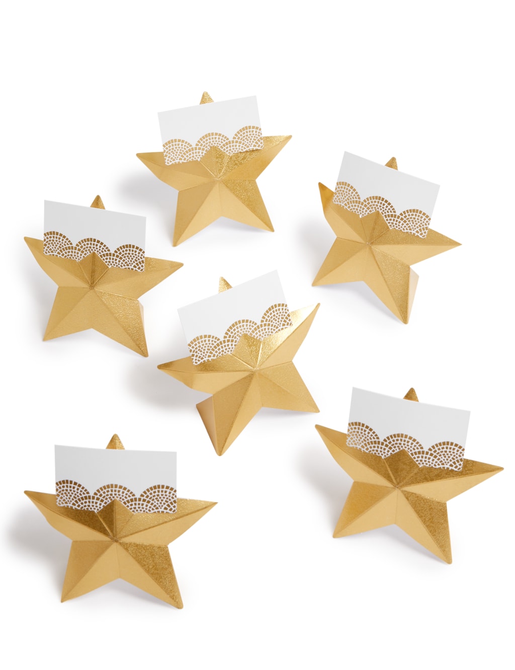 Christmas Star Place Card Holder Pack - Includes 6 Stars & 12 Place Cards 2 of 3