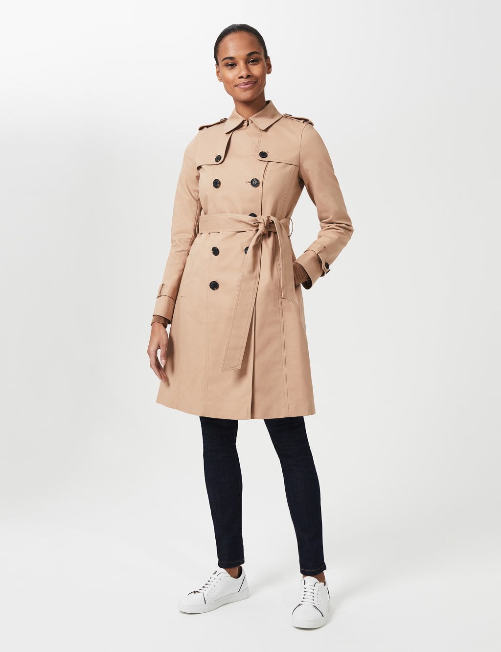 Saskia Cotton Rich Belted Trench Coat 1 of 12