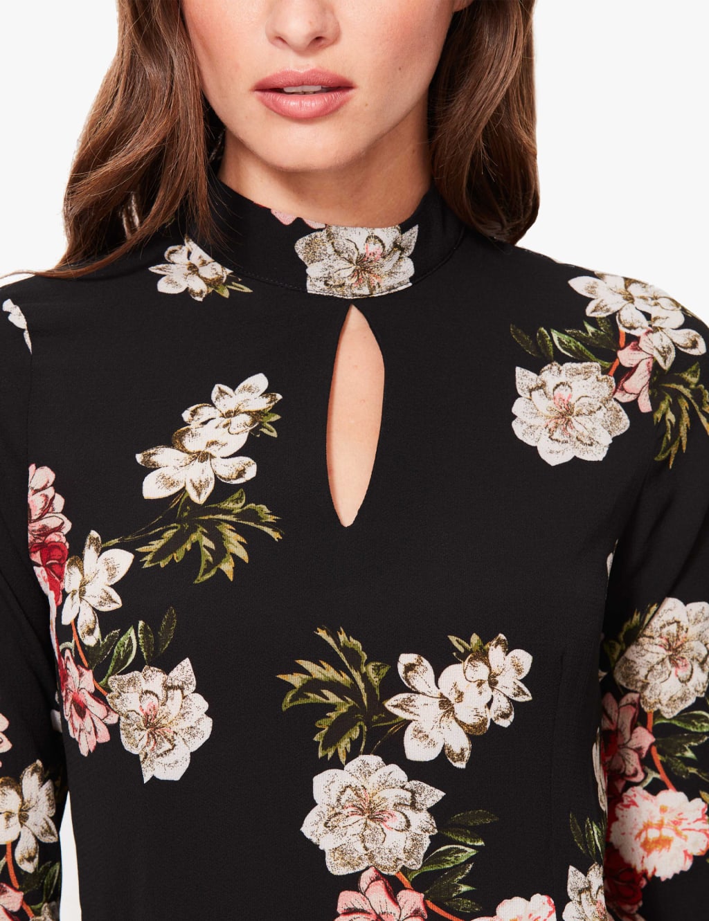 Floral High Neck Long Sleeve Top 2 of 4