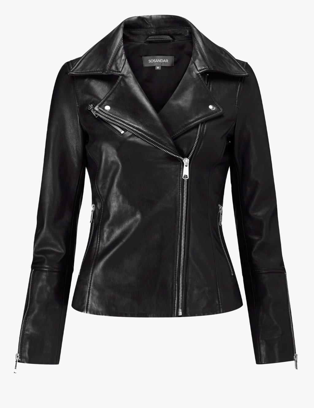 Leather Biker Jacket SOSANDAR M S