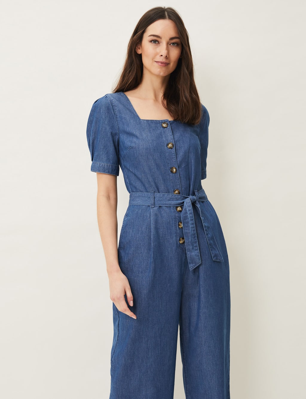 Short sleeve cropped jumpsuit clearance
