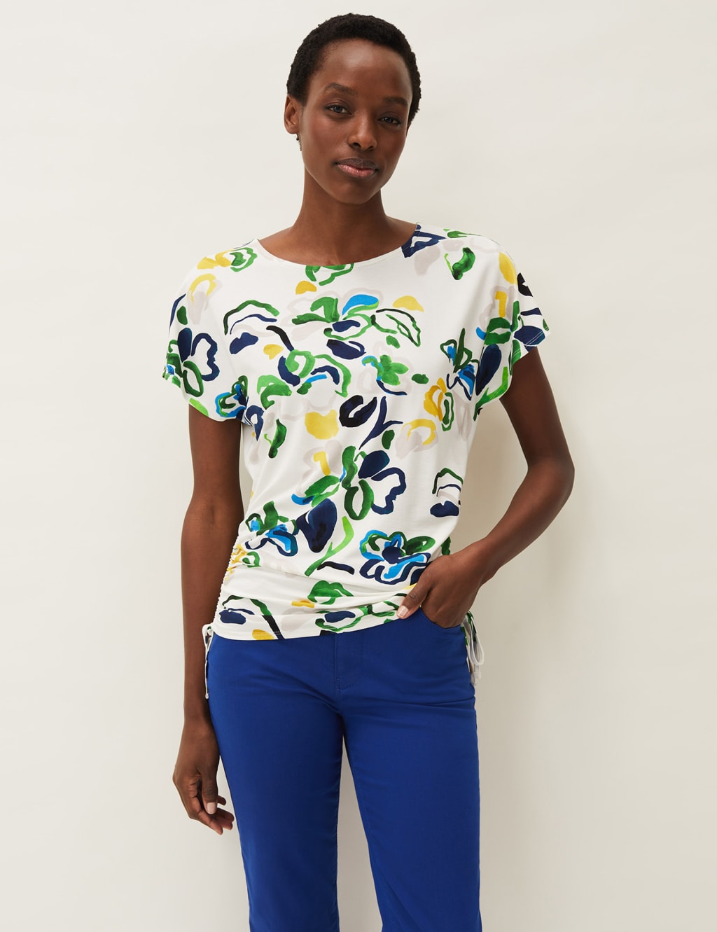 Floral Round Neck Regular Fit T-Shirt 3 of 5