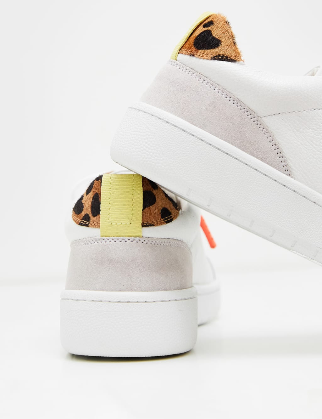 Lace Up Leather Leopard Print Trainers 4 of 4