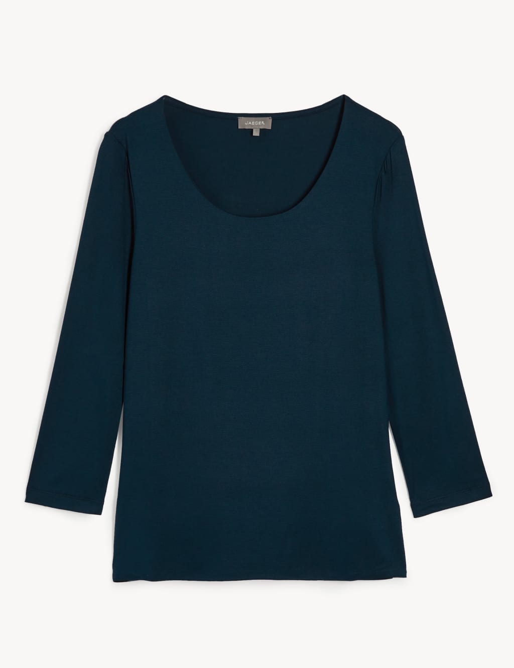 Jersey Scoop Neck 3/4 Sleeve Top 2 of 6