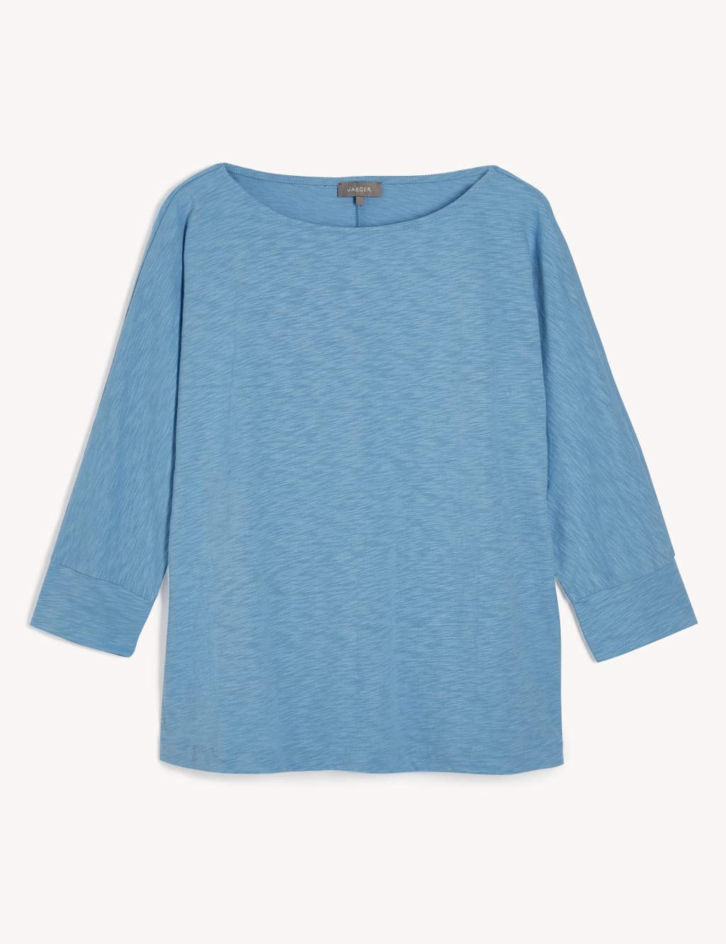 Jersey Round Neck Batwing 3/4 Sleeve Top 2 of 6