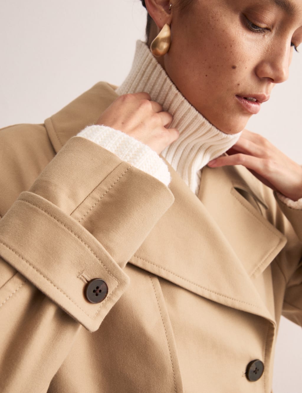 Pure Cotton Belted Trench Coat 3 of 8