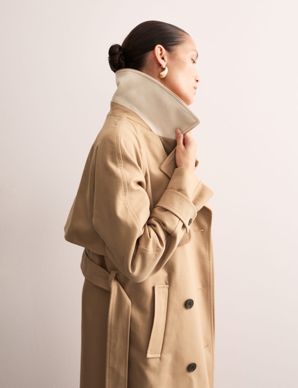 Pure Cotton Belted Trench Coat