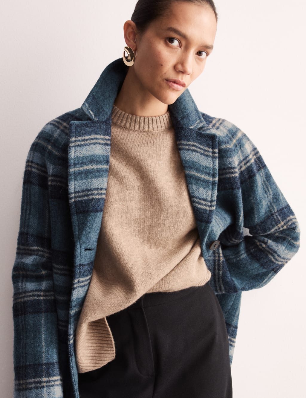 Cocoon style coat top