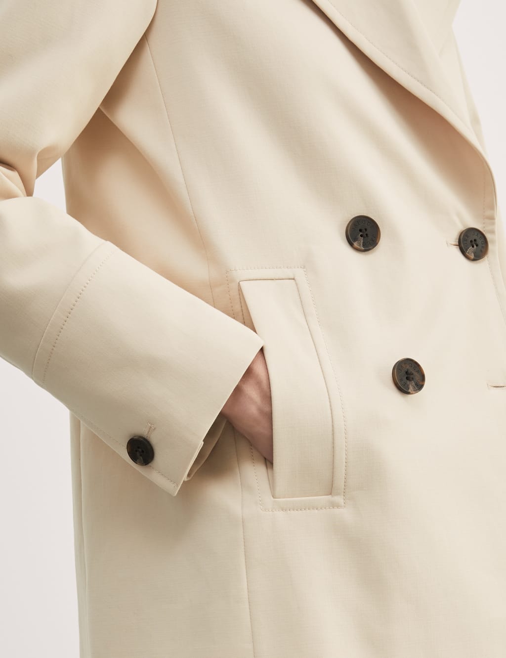 Pure Cotton Double Breasted Pea Coat 5 of 5