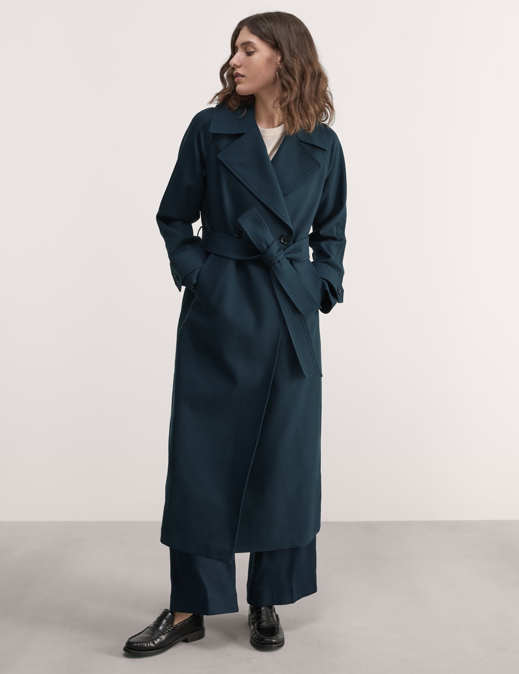 Pure Cotton Belted Trench Coat