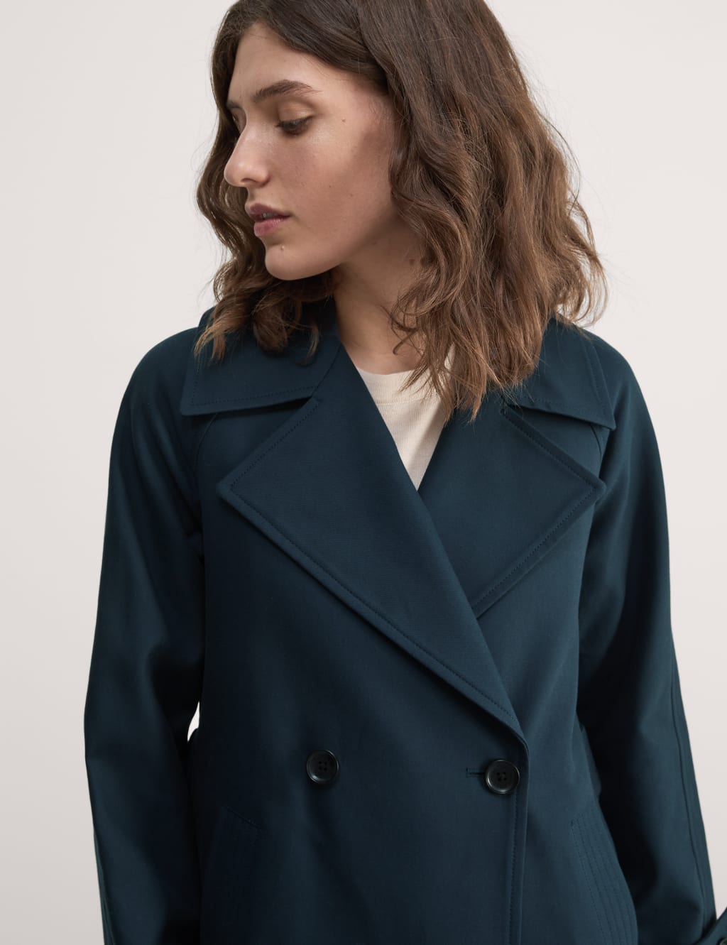 Pure Cotton Belted Trench Coat