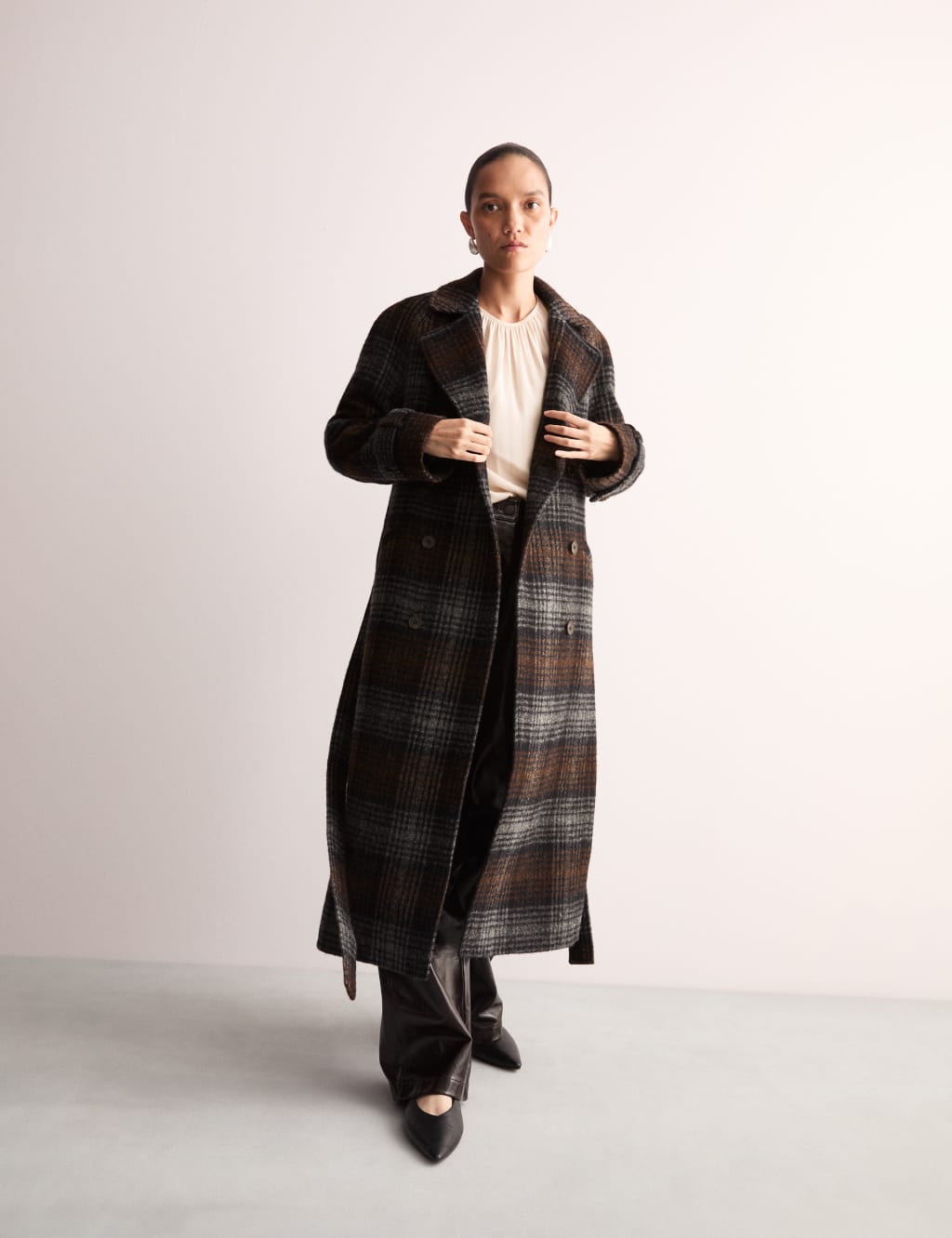 Double breasted wrap coat best sale