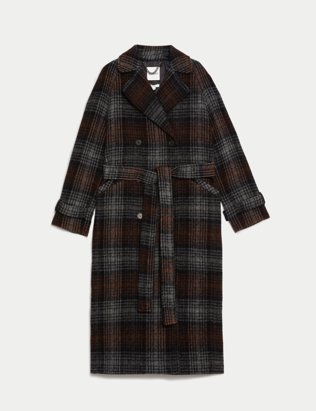 M&s checked coat outlet