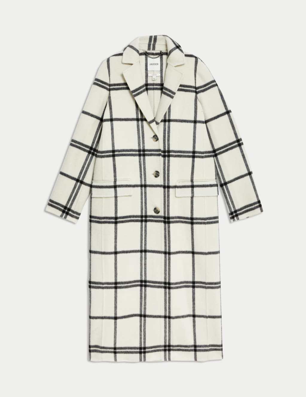 Warehouse tailored longline coat in check deals
