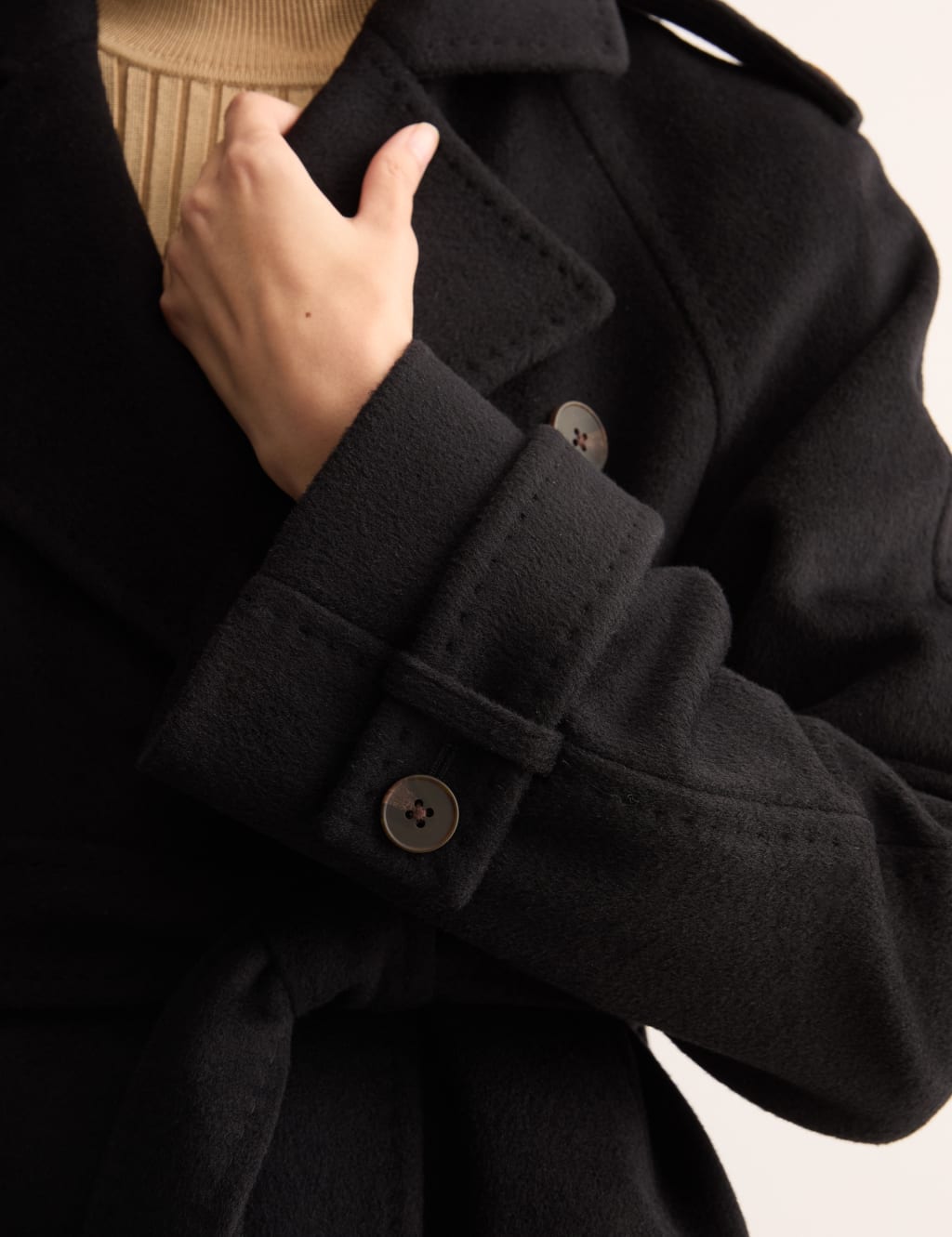 Pure Wool Wrap Coat