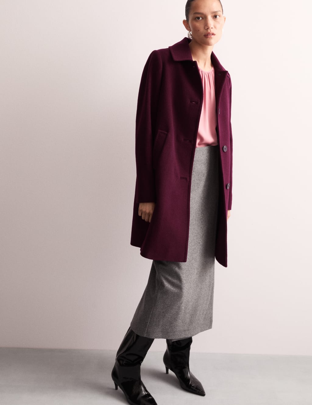 Pure Wool Car Coat JAEGER M S