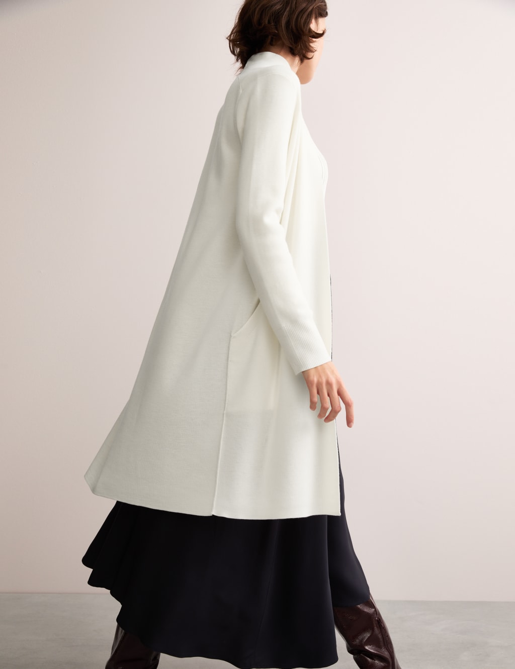 Pure Merino Wool Longline Cardigan 6 of 7