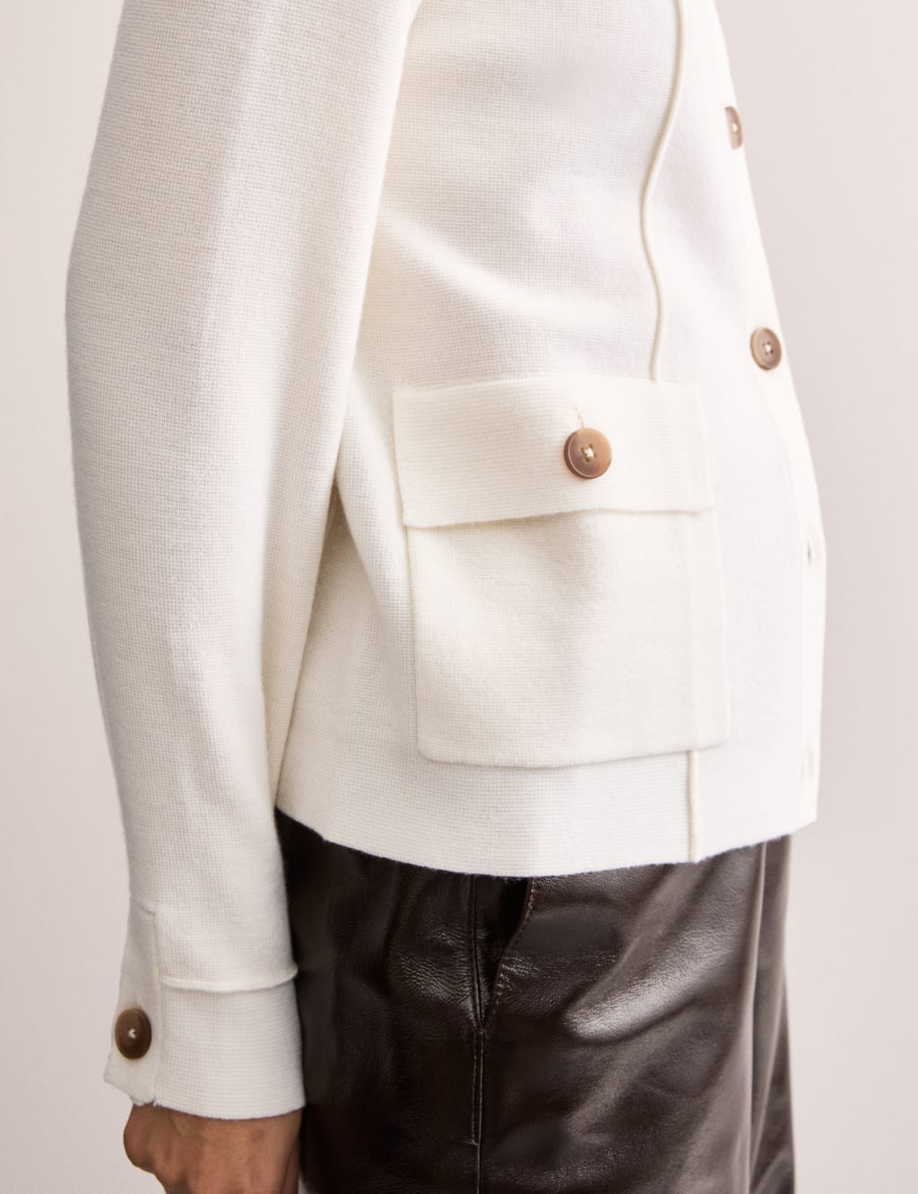 Pure Merino Wool Knitted Jacket 4 of 8