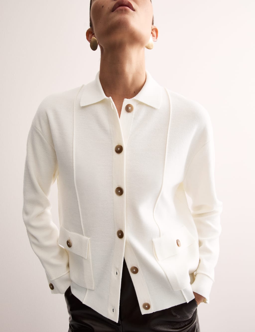 Pure Merino Wool Knitted Jacket 6 of 8