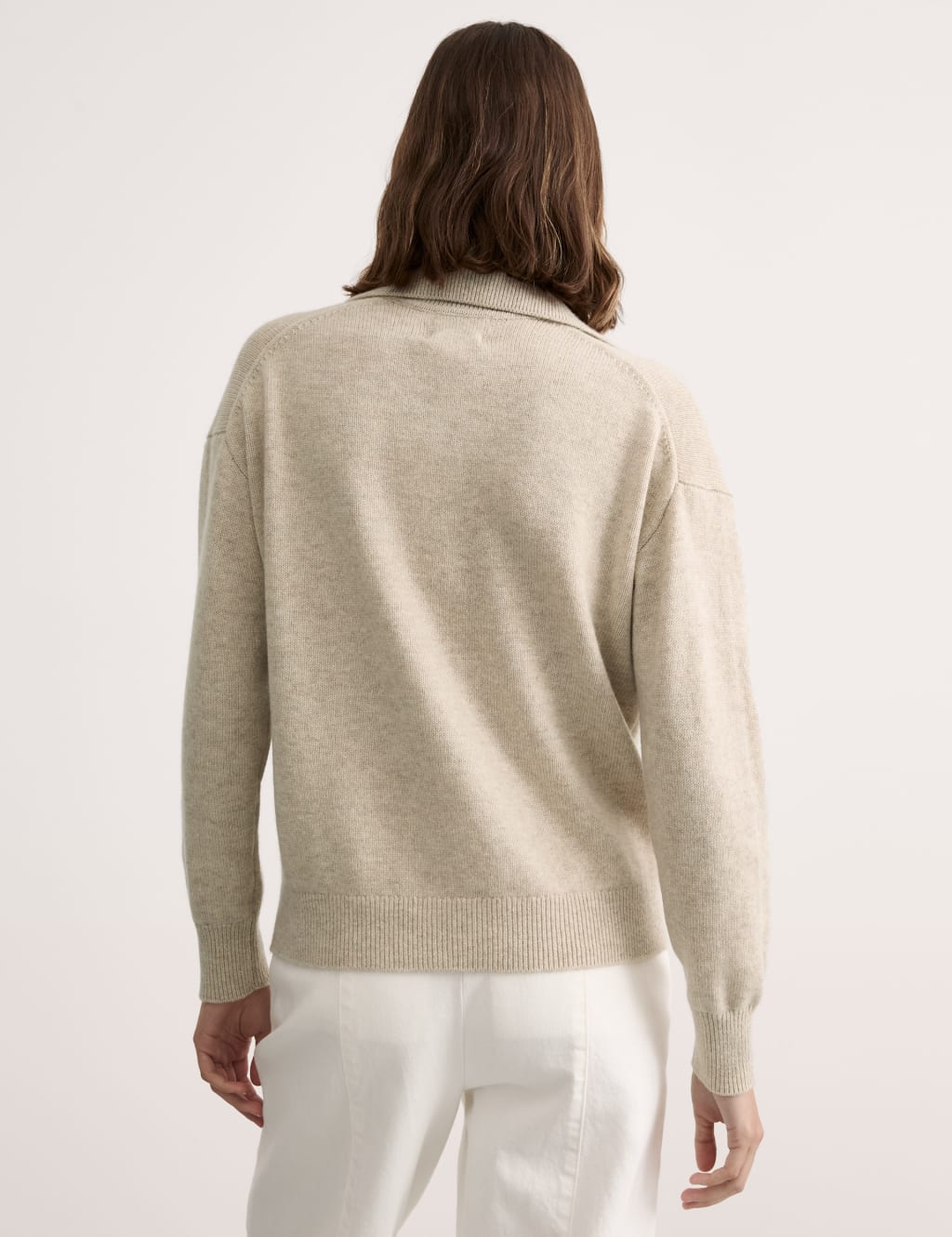Wool Rich Collared Jumper with Cashmere JAEGER M S