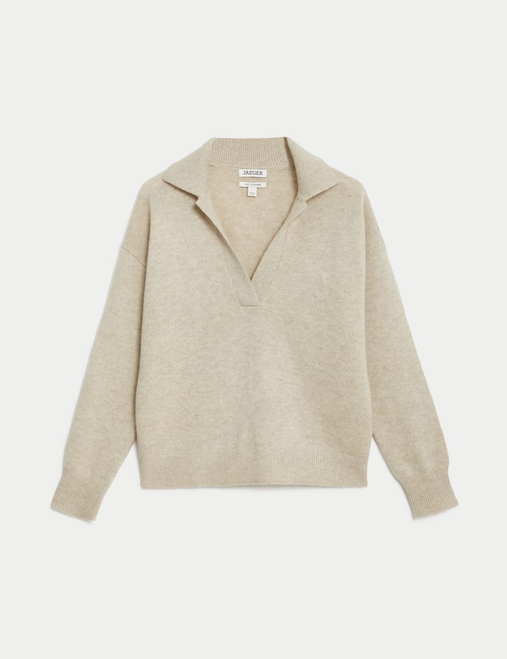 Wool Rich Collared Jumper with Cashmere JAEGER M S