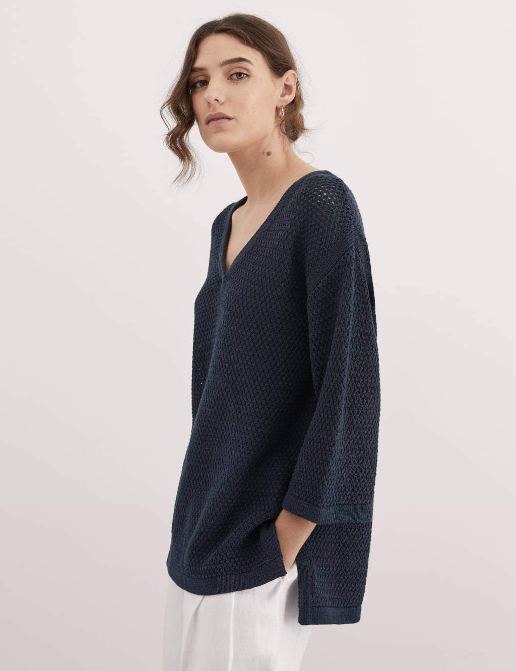 V neck loose jumper best sale