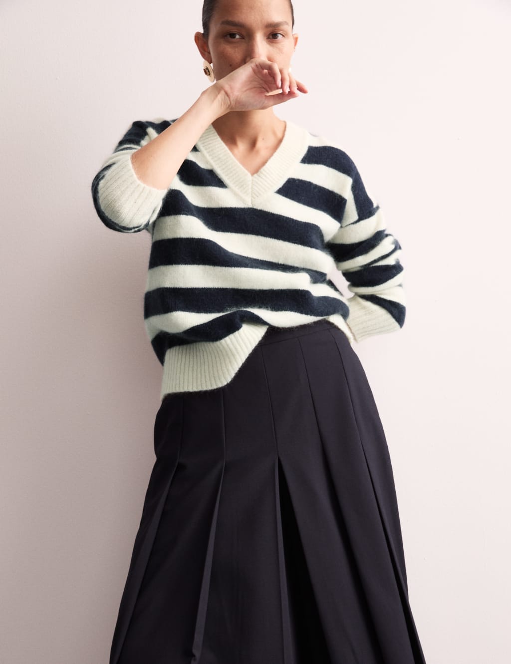Marks and spencer striped jumper hotsell